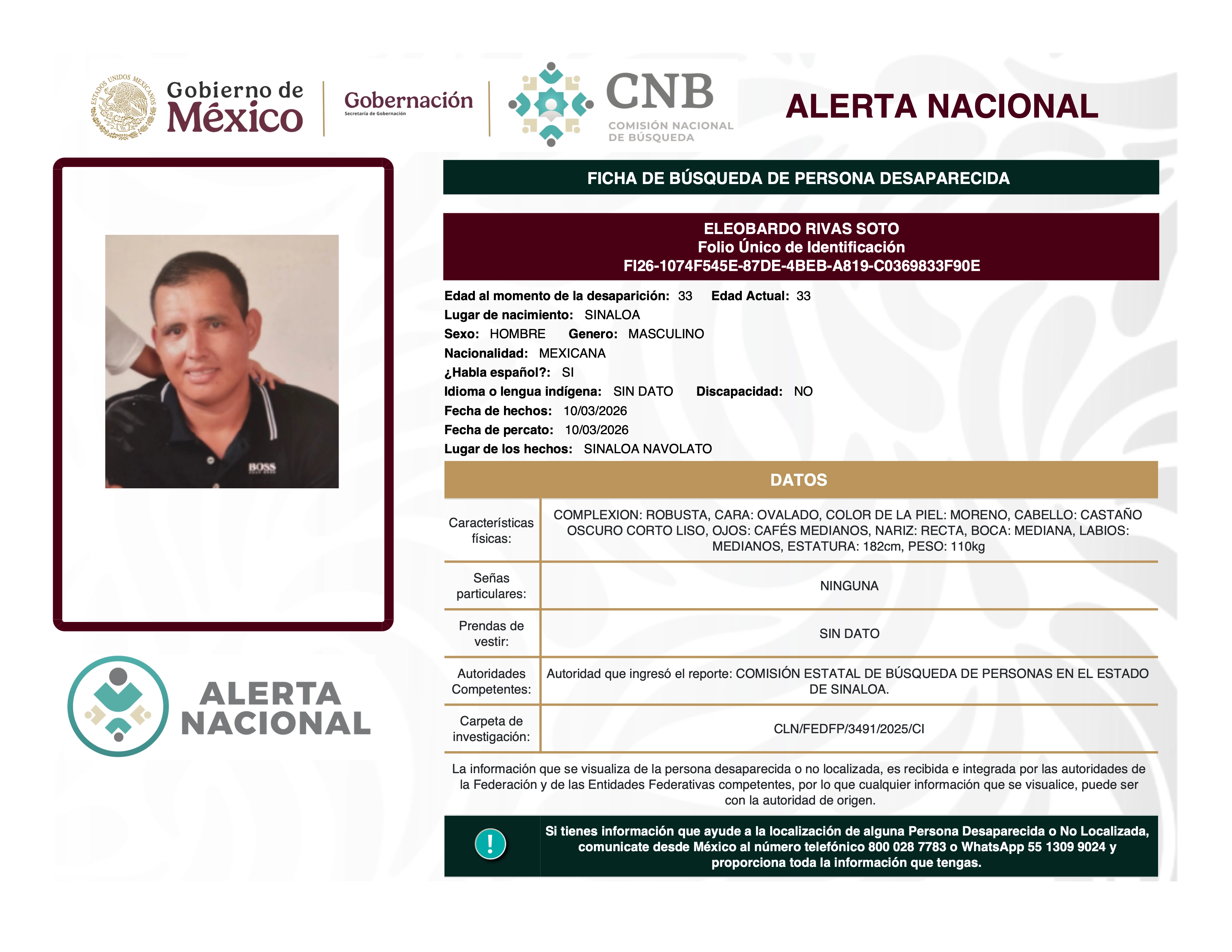 ELEOBARDO RIVAS SOTO